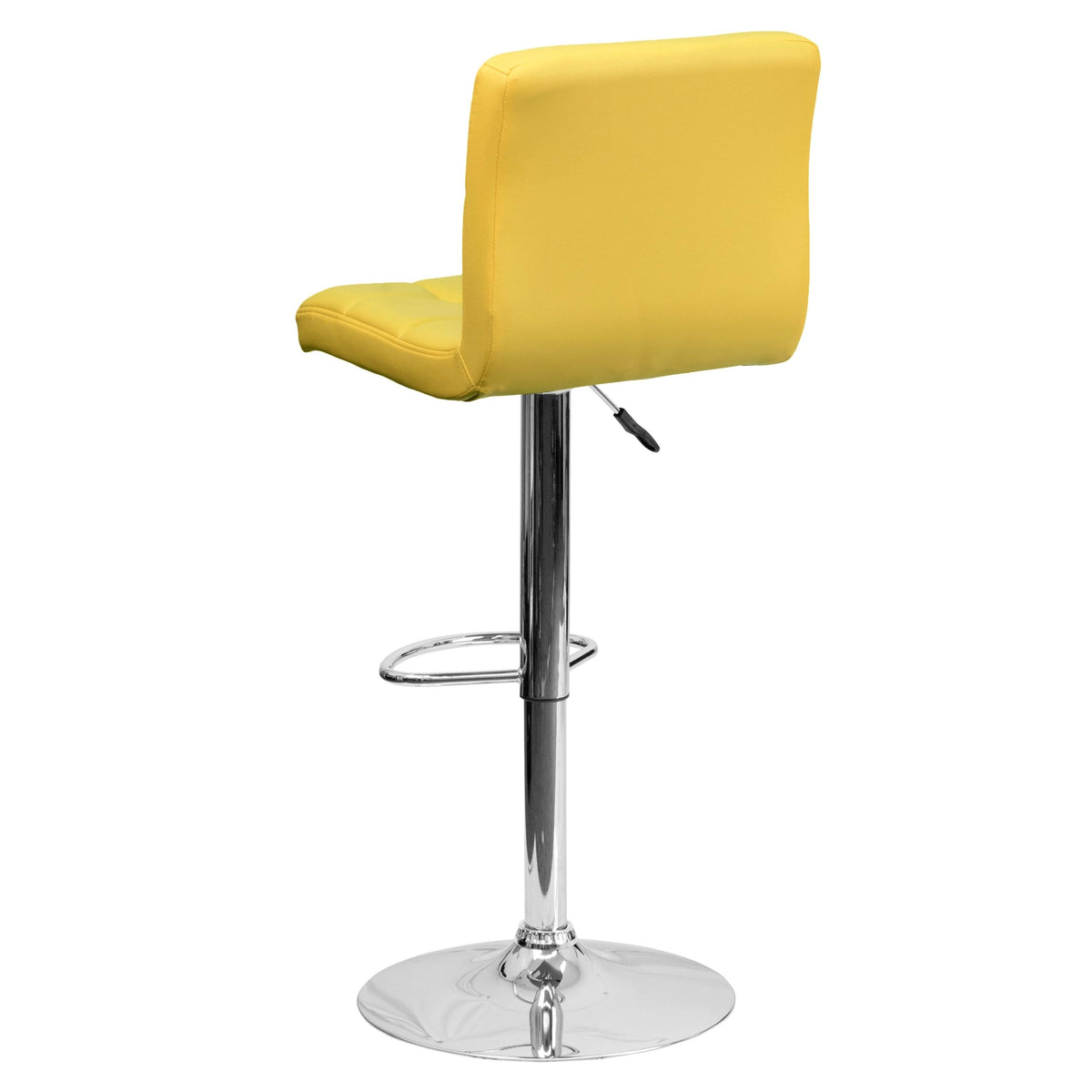 Green Quilted Vinyl Adjustable Height Barstool Set of 2 I3865