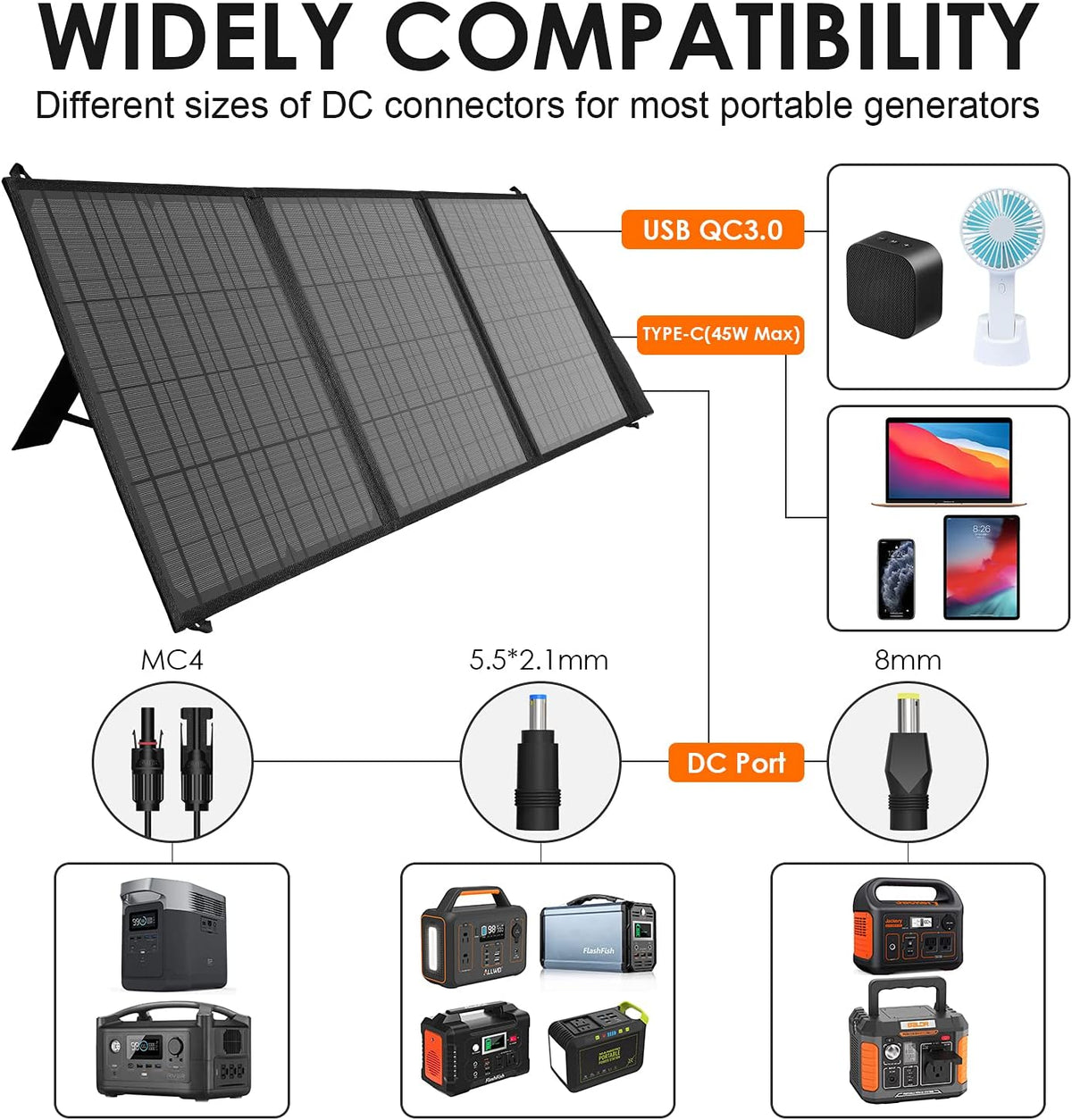 60W Portable Foldable Solar Panel B344205