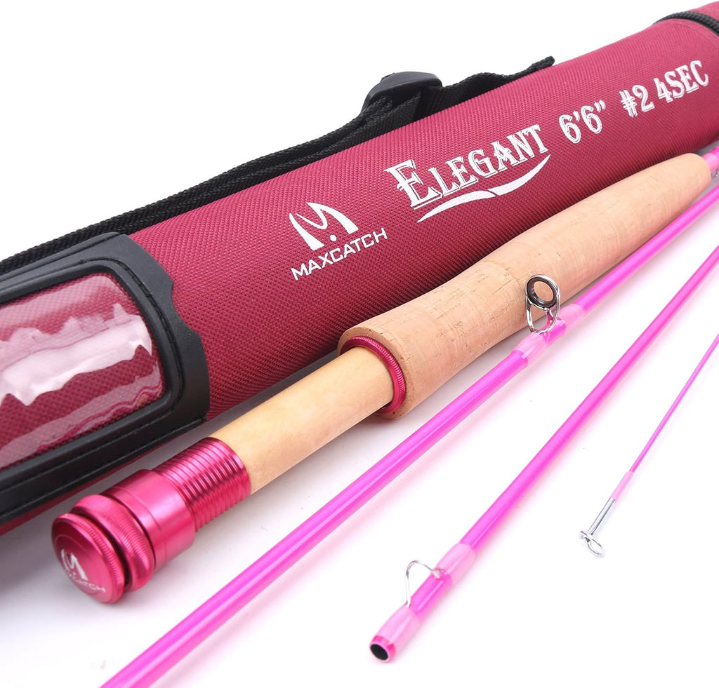 Pink 2/5-weight Fly Fishing Rod with Rod Tube H7768