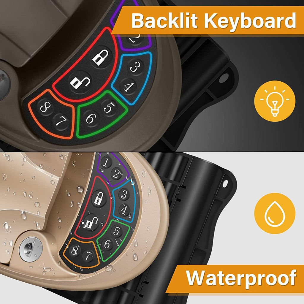 Waterproof RV Door Lock with Backlit Keypad N878