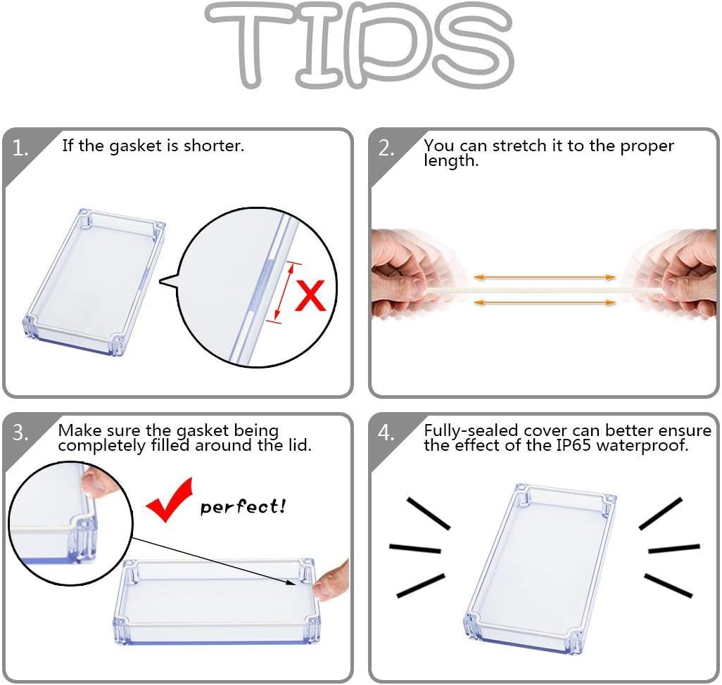 ABS Plastic IP65 Electrical Junction Box with Clear Cover T93953