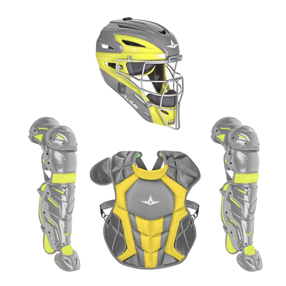 Youth Catcher's Set Grey/Gold E854