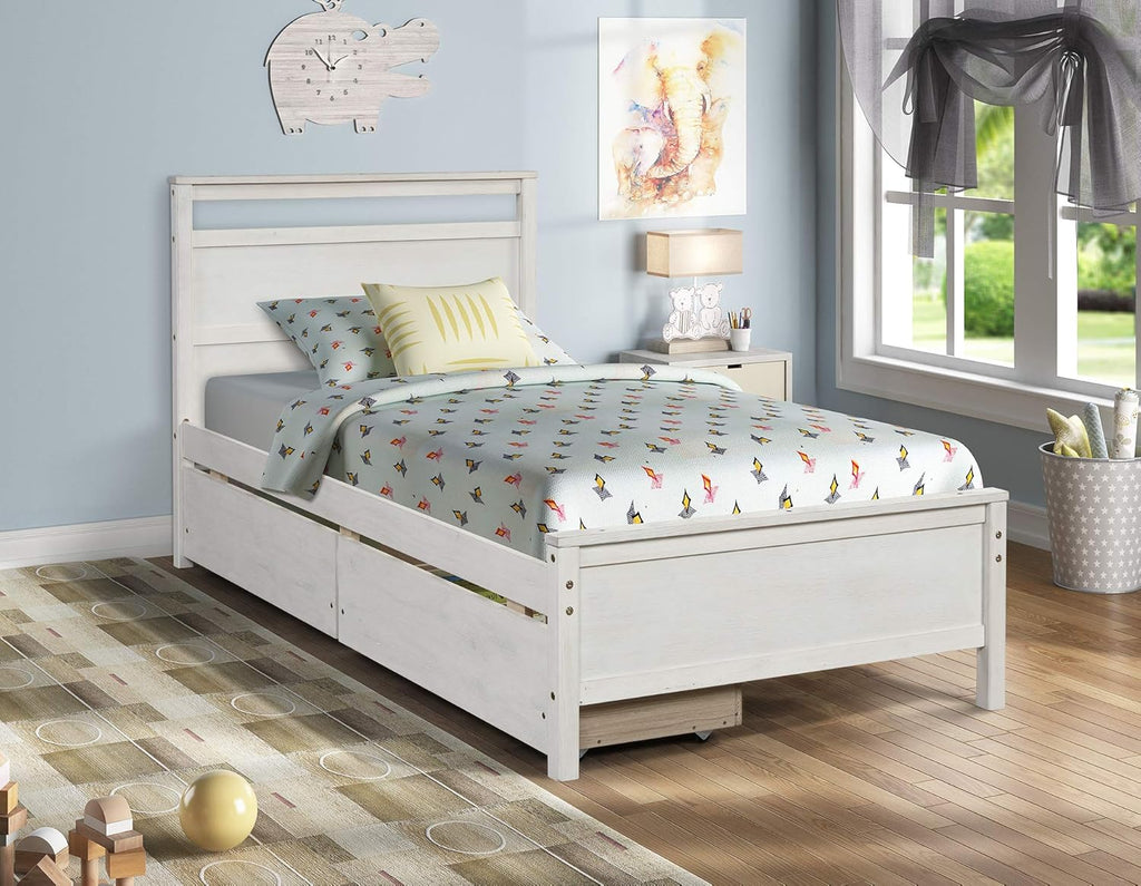 Twin Daybed with Trundle Pine Wood Bed Frame W804