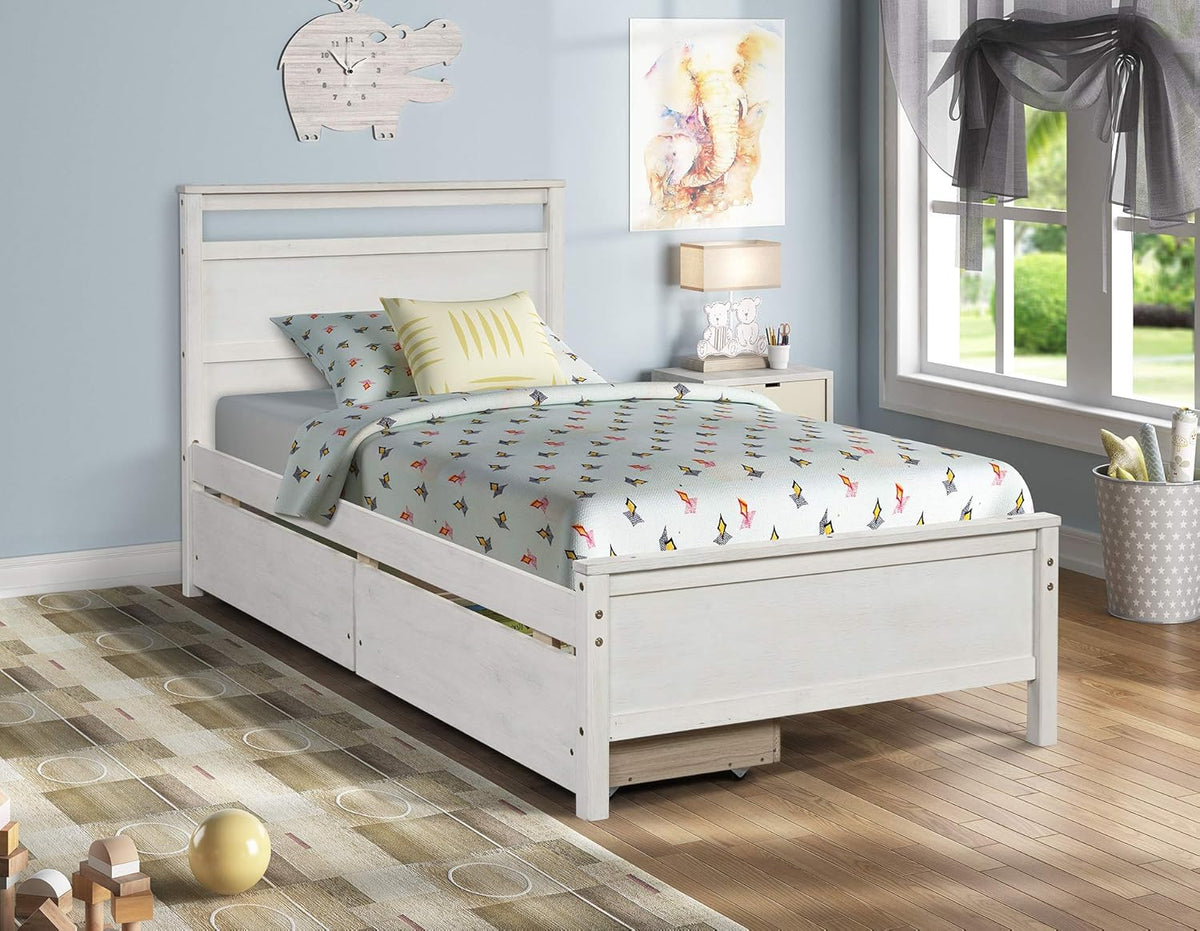 Twin Daybed with Trundle Pine Wood Bed Frame W804