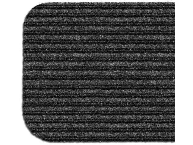Set of 12 Skid-Resistant Carpet Stair Treads Smokey Black 9 in. x 36 in. V105802