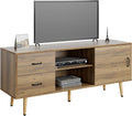 Mid Century Modern Wood TV Stand with Sliding Door R397735