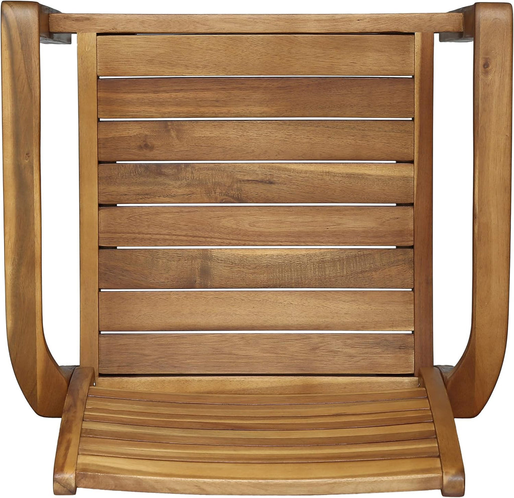 Acacia Wood Outdoor Dining Chairs Set of 2 U38895