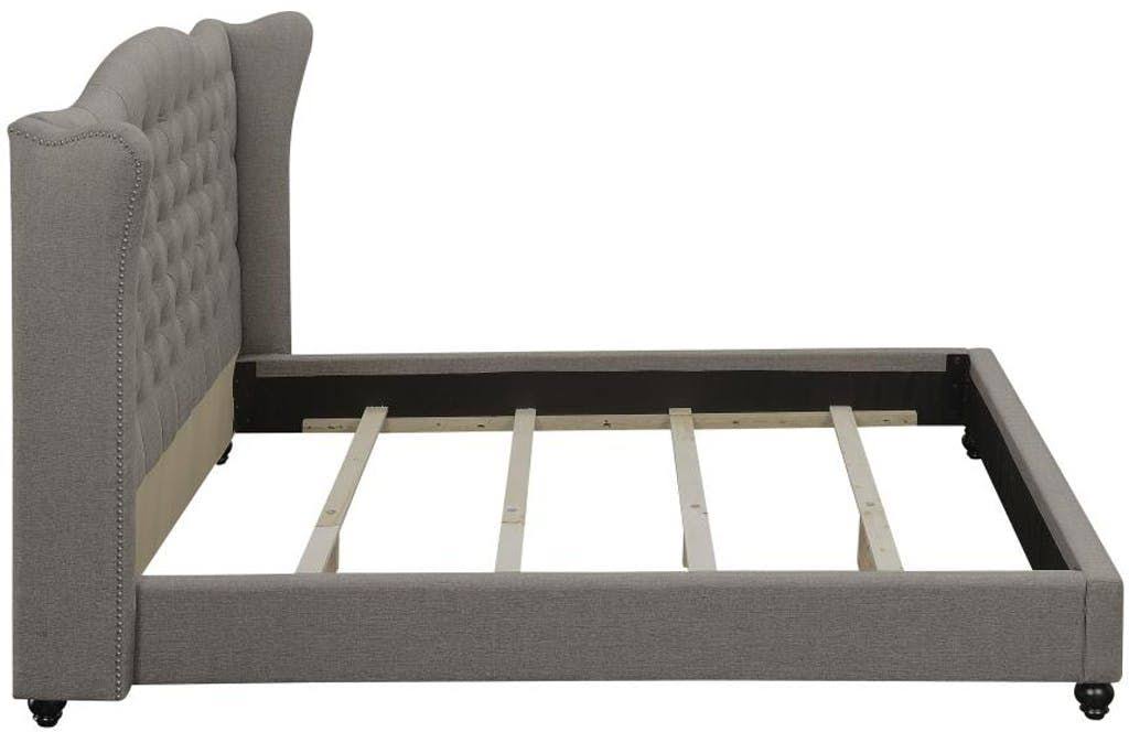Queen Grey Upholstered Bed M5254