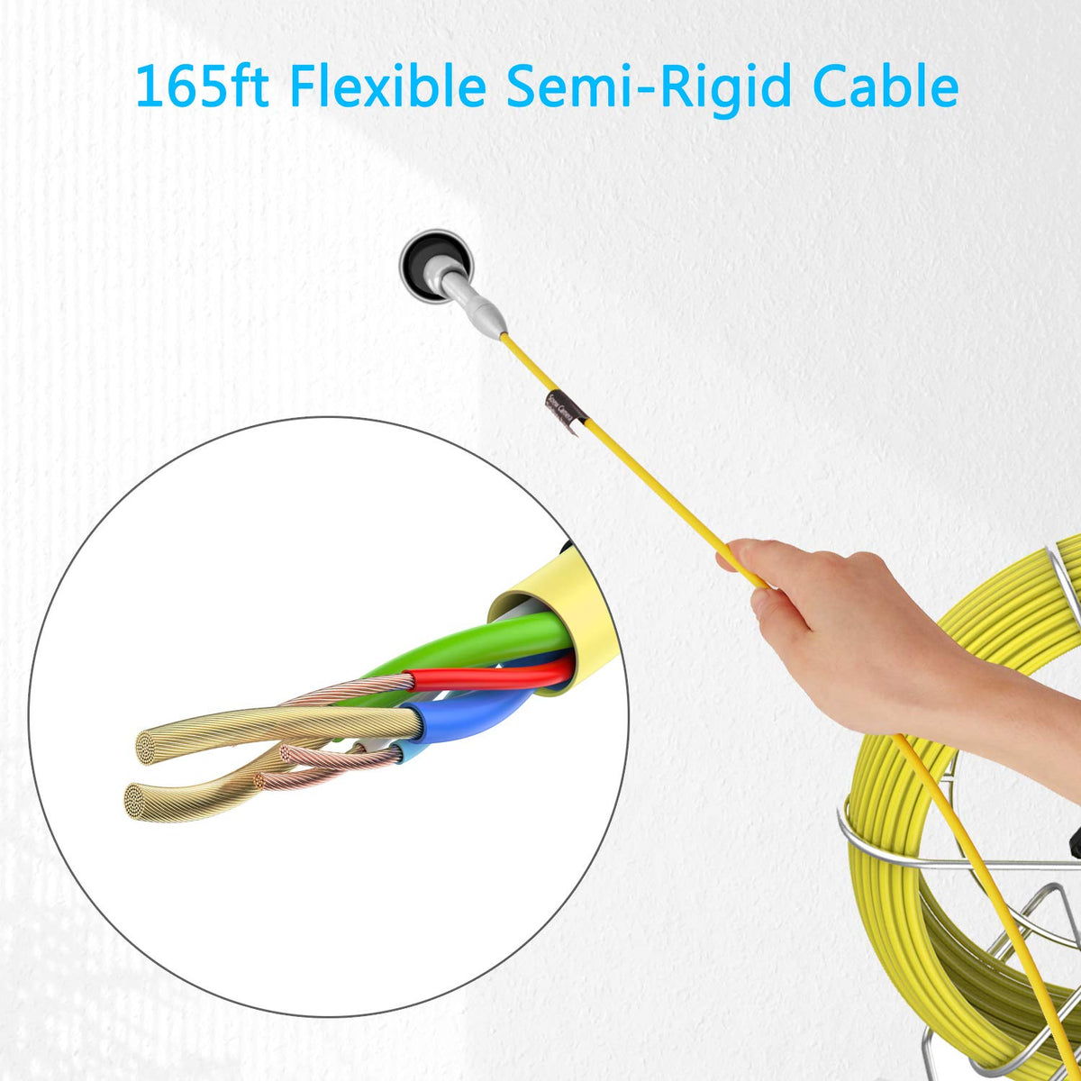 9 Inch LCD Sewer Camera 1000 TVL CCD 50M Snake Cable IP68 Waterproof Borescope Inspection Camera X434