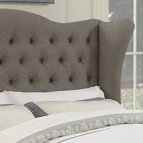 Queen Grey Upholstered Bed M5254