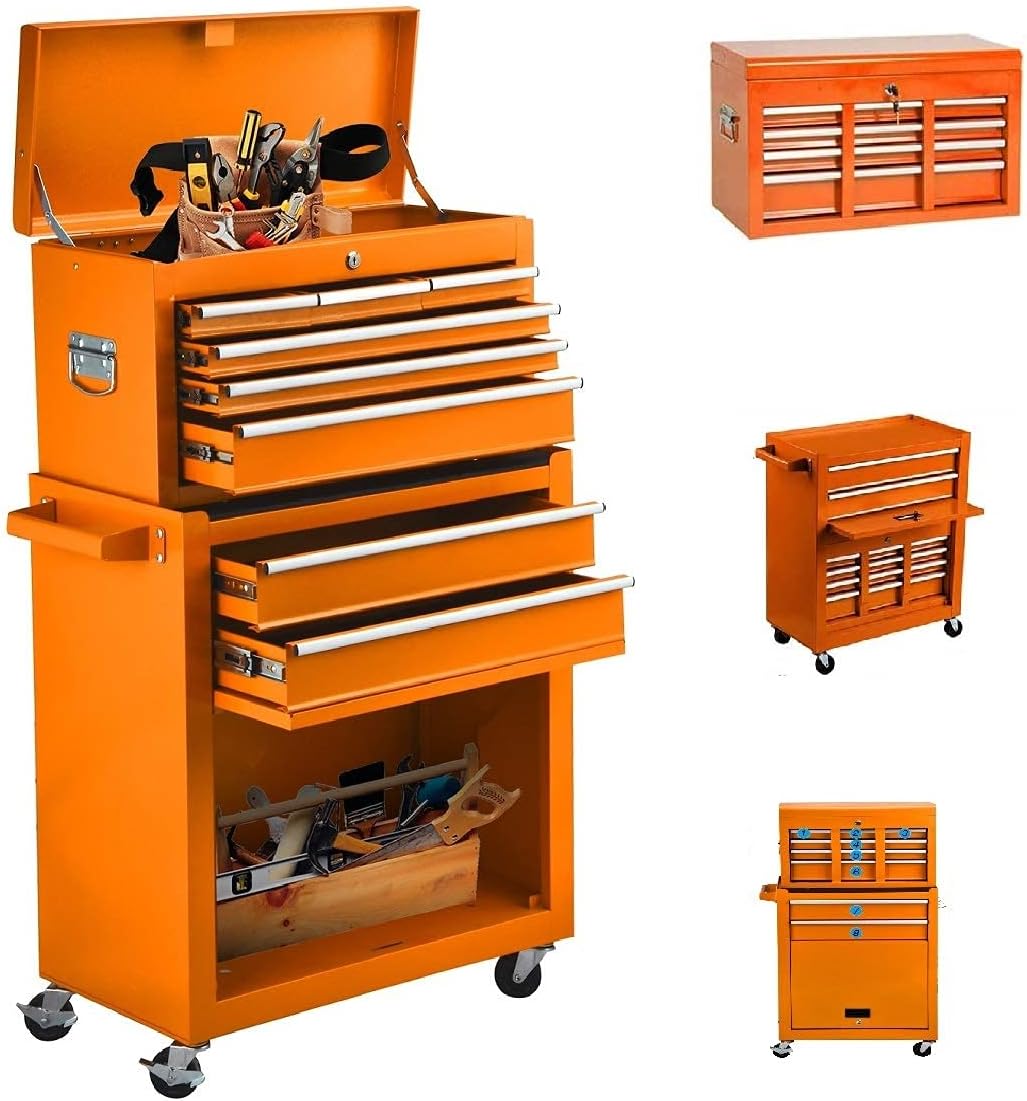8 Drawer Rolling Tool Chest with Wheels C853