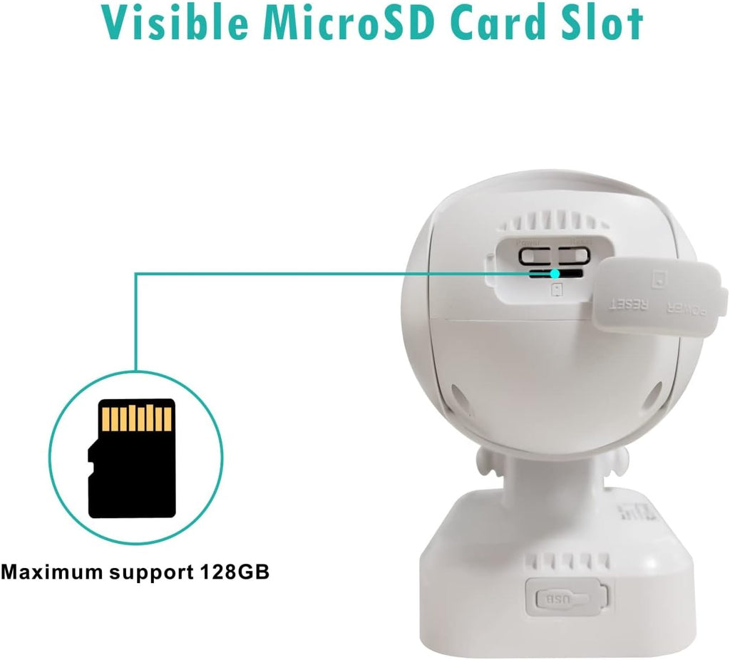 Solar Security Camera Wireless WiFi PTZ 1080P HD IP65 Waterproof B45866