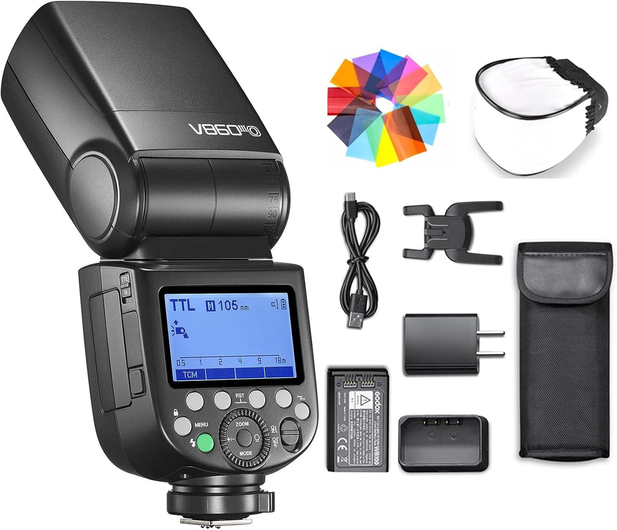 Flash Speedlite GN60 2.4G Wireless HSS 1/8000 2600mAh Lithium Battery F21814