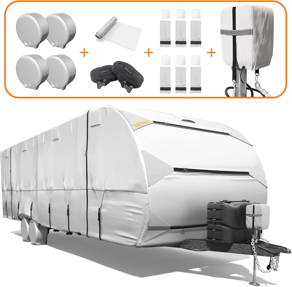 300D Anti-Tear Waterproof Windproof Anti-UV RV Trailer Cover B268155