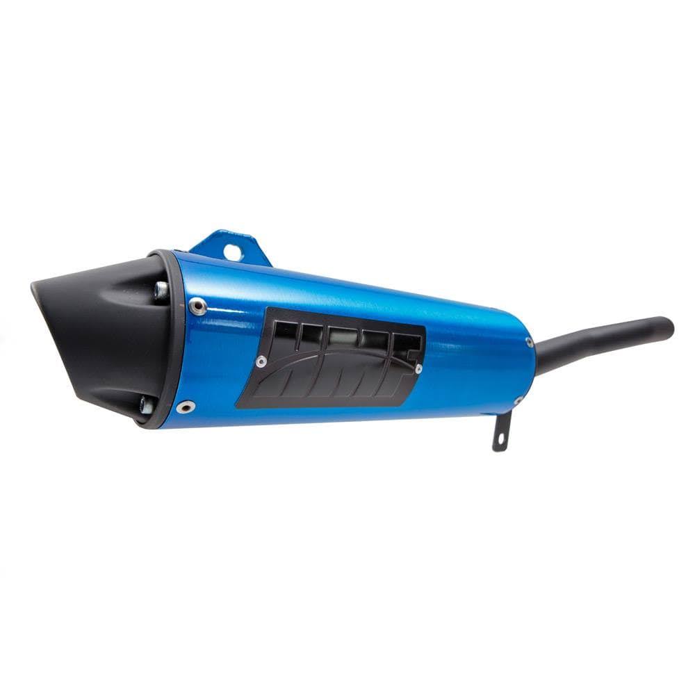 Brushed Slip on Exhaust with Turn-Down-Black End Cap D4473