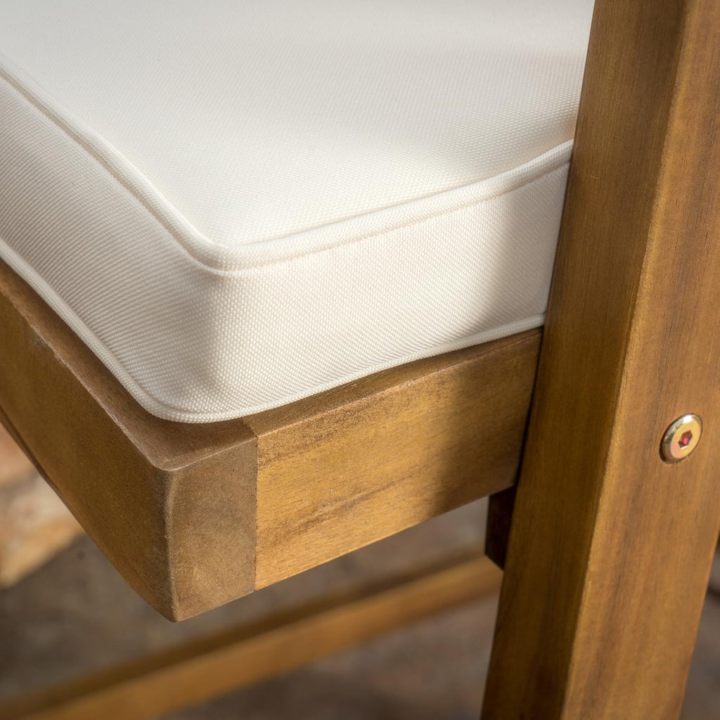 Acacia Wood Outdoor Barstools, 4-Pcs Set P3434