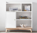 White Natural Storage Bookcase B935508