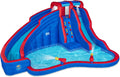 Inflatable Water Slide Park with 2 Slides & Splash Pool Q489625