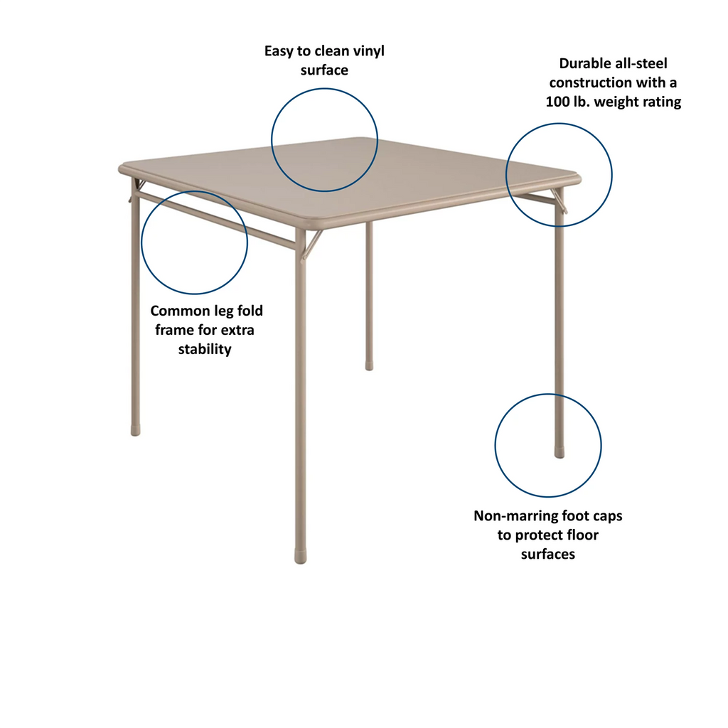 5-Piece Folding Dining Set with Card Table and 4 Padded Chairs E699
