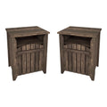 Rustic Oak 20-inch 2-Shelf Side Table Set of 2 A4054