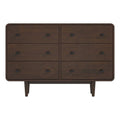 Brown 6 Drawer Solid Wood Dresser G95586