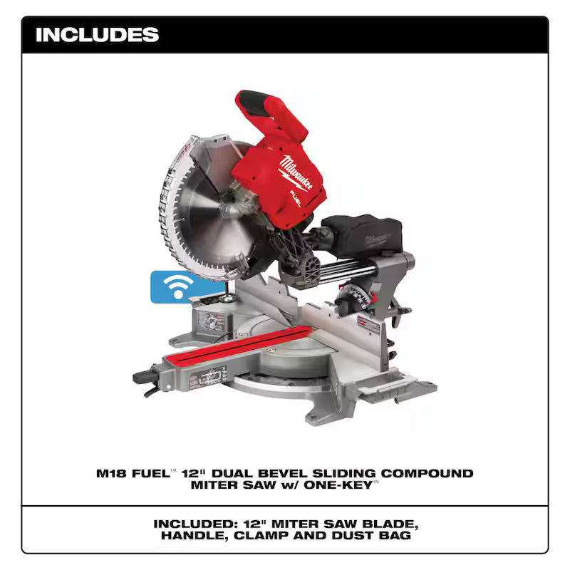 18V Lithium-Ion Brushless Cordless 12 in. Dual Bevel Sliding Compound Miter Saw A368061