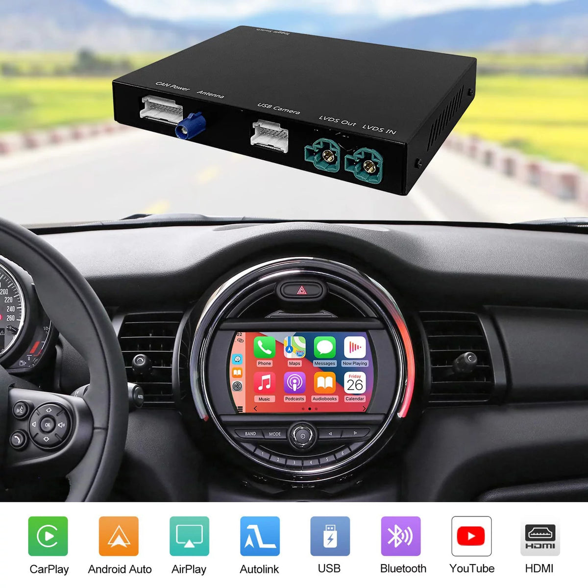 Wireless Carplay Retrofit Kit Decoder for BMW Mini Cooper J334369