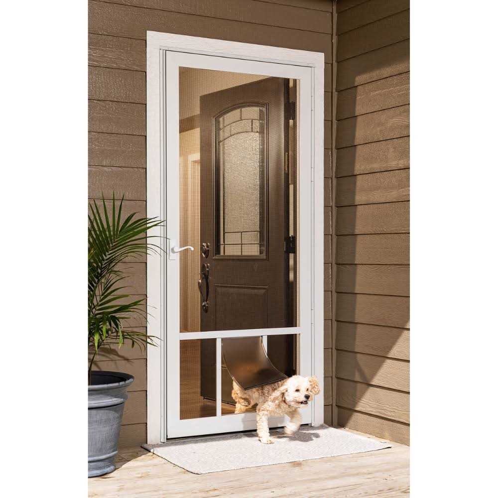 Brown Aluminum Hinged Screen Door V72148