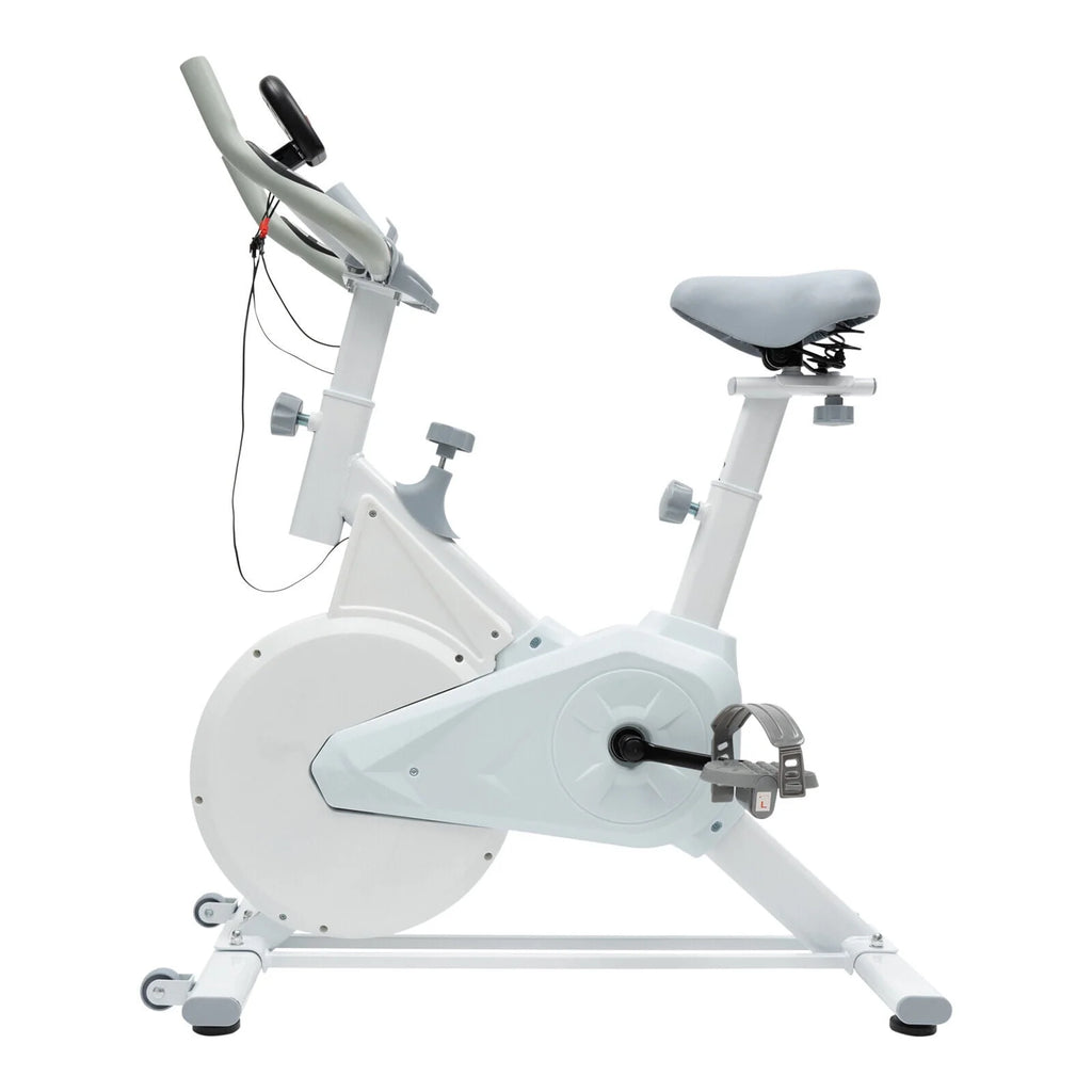 Indoor Cycling Exercise Bike White E989687