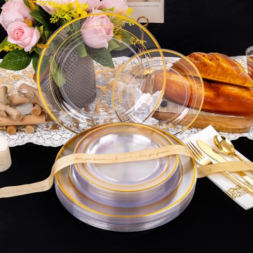 350Pcs Gold Dinnerware Set for 50 Guests G9050
