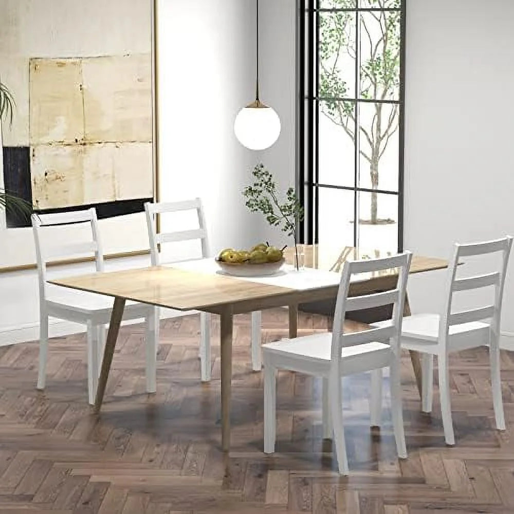 Dining Chairs Set of 4 Ladder Back Armless U4566