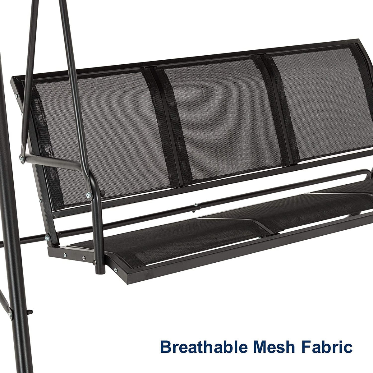 Dark Grey 3-Person Canopy Swing Chair M425861