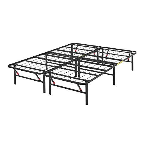 Black Twin Size Metal Platform Bed Frame with Storage A171302