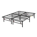 Black Twin Size Metal Platform Bed Frame with Storage A171302