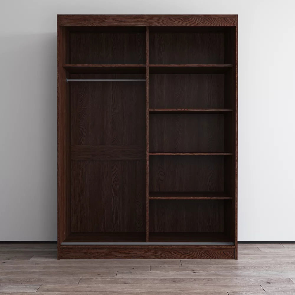 2 Door 59" Wide High Gloss Wardrobe Armoire A5085