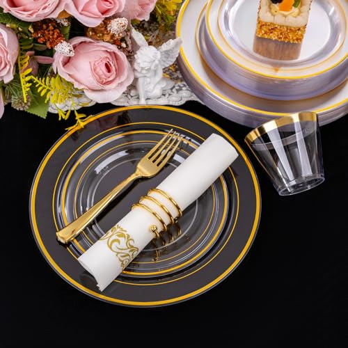 350Pcs Gold Dinnerware Set for 50 Guests G9050