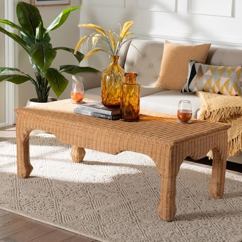 Natural Rattan Wicker Coffee Table U244778