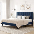 Queen Light Pink Velvet Upholstered Bed Frame P27760