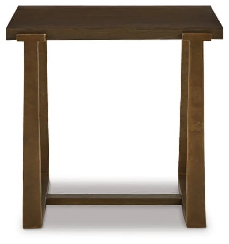 Contemporary End Table Brown Gold Finish G3673
