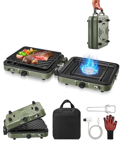 2 Burner Propane Camping Stove with Grill G808
