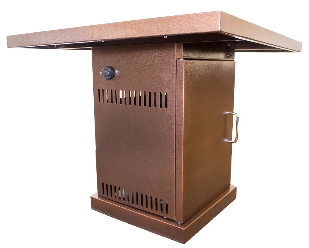 Square Hammered Bronze Propane Fire Pit W321