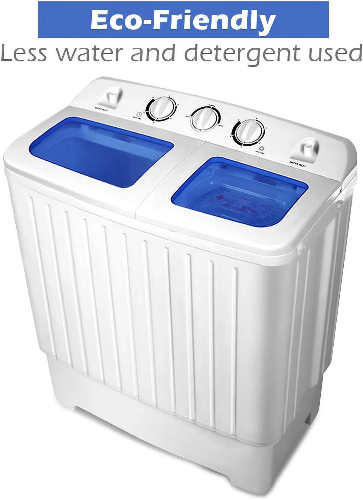 Portable Mini Compact Twin Tub Washing Machine 20lbs Blue White G741