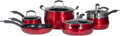 11 Piece Red Non-stick Aluminum Cookware Set P98727