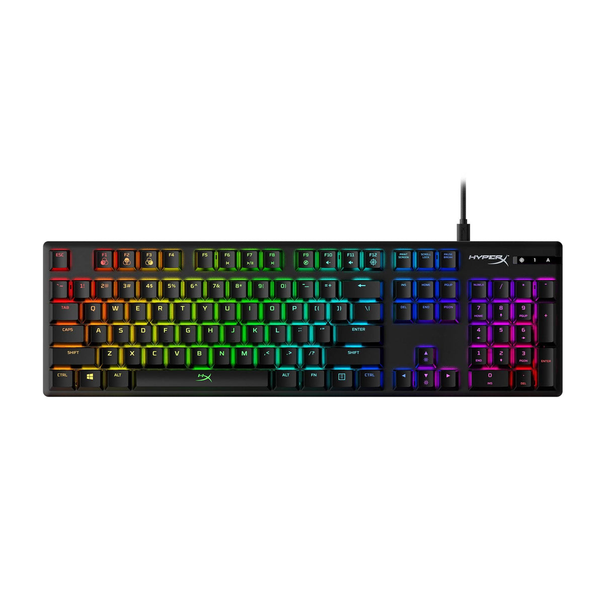 Wired Gaming Mechanical Red Switch Keyboard with RGB Back Lighting - Black E45642