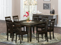 9-piece Cappuccino Dining Set with Wood Chairs S865