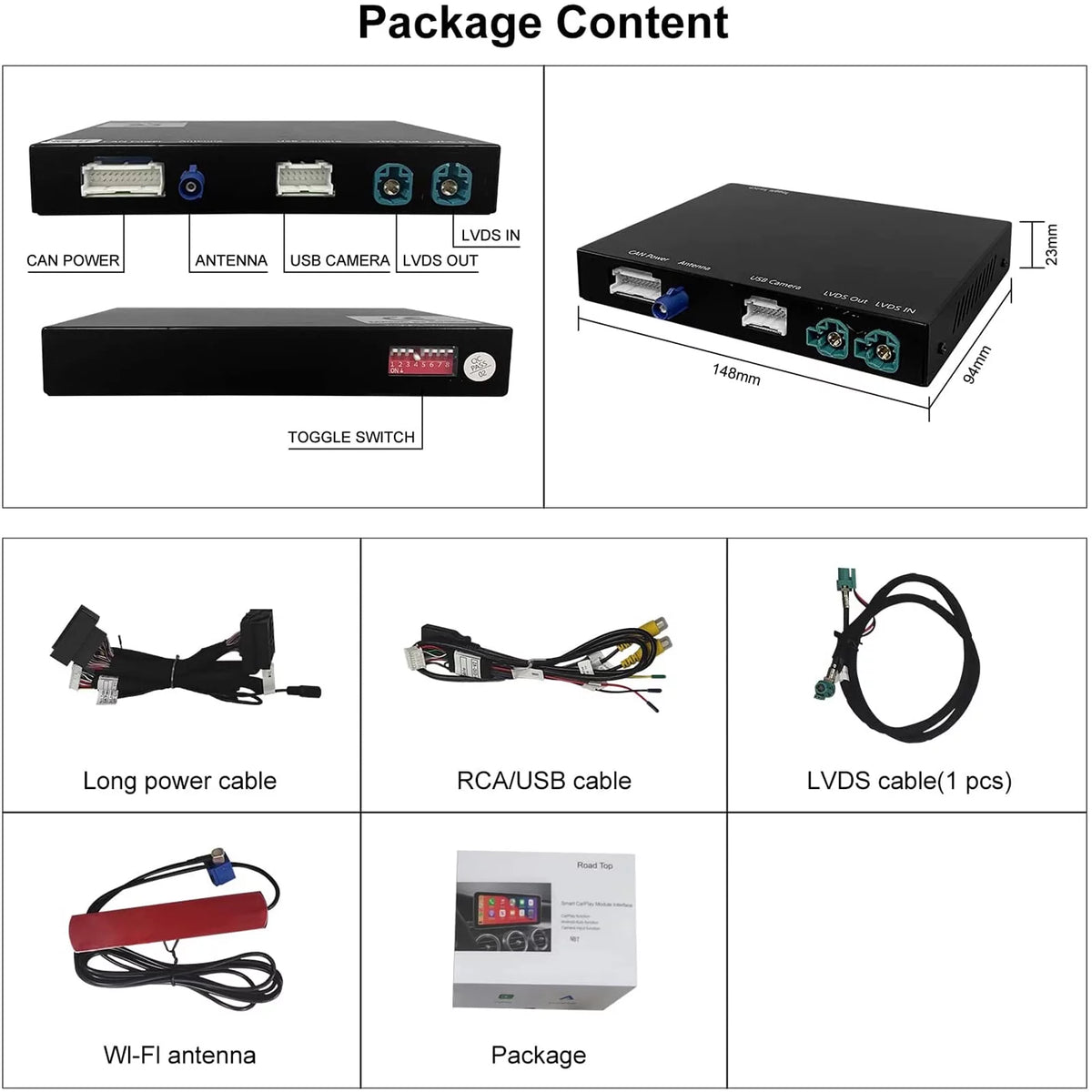 Wireless Carplay Retrofit Kit Decoder for BMW Mini Cooper J334369