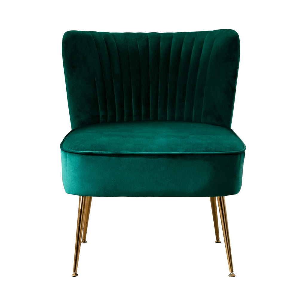 Green Velvet Upholstered Accent Chair R283