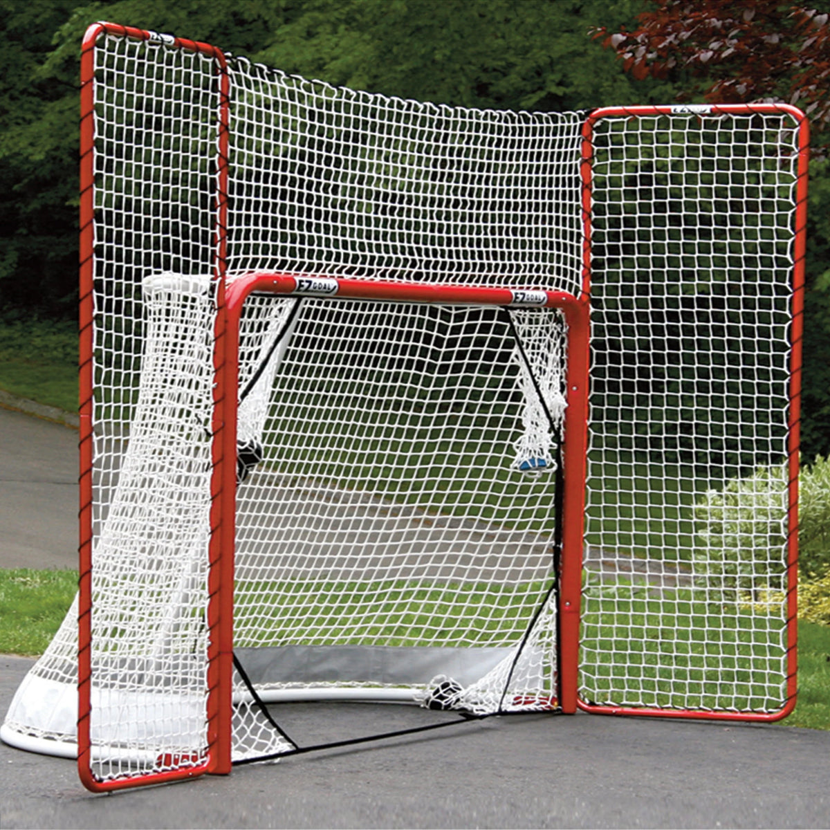 Folding Hockey Goal with Backstop and 4 Targets B8390