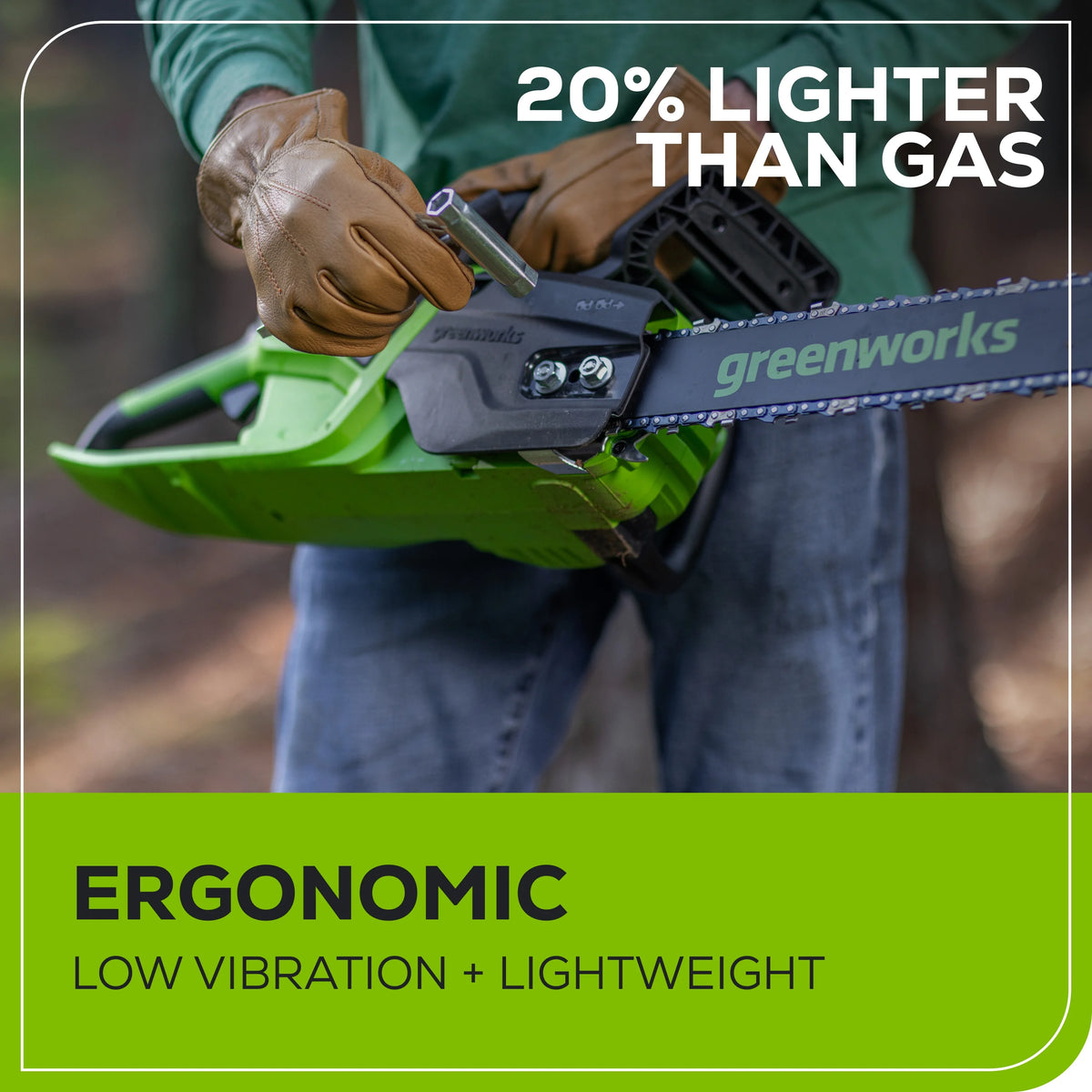 60V 2.0kW Brushless Chainsaw with 4.0 Ah Battery & Charger O209