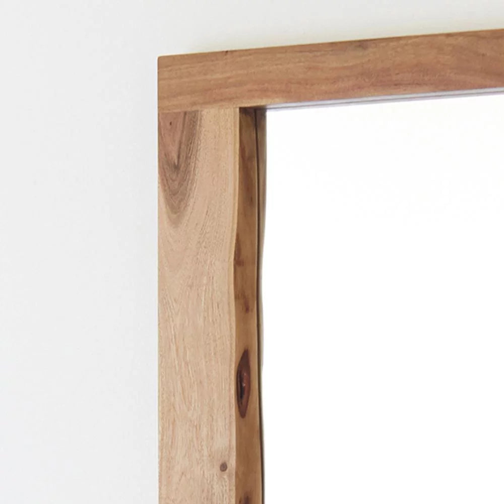Natural Live Edge Wood Mirror N5592